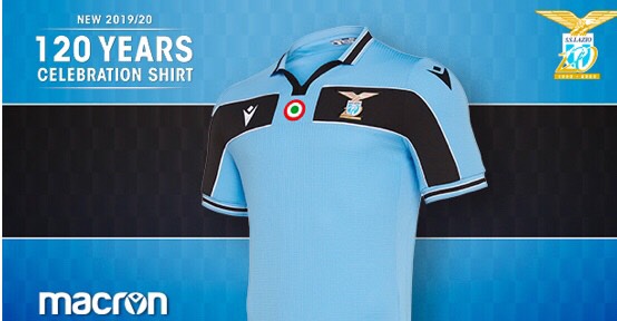 La maglia dei “120 anni” omaggia la Lazio di Mancini & Co.