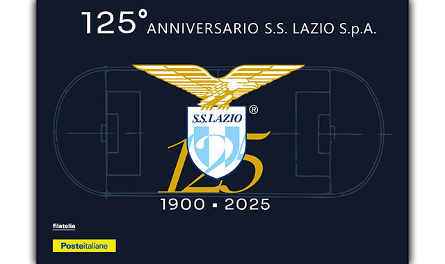 Allo Spazio Filatelia di Roma San Silvestro la Mostra per i 125 anni della Lazio